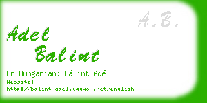 adel balint business card